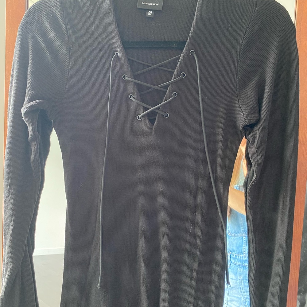Who What Wear Tie Up Shirt XS